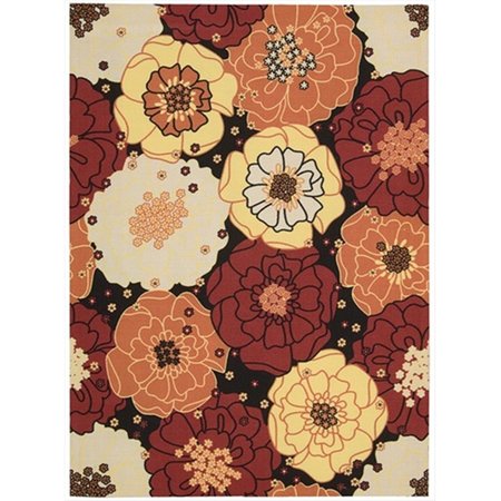 NOURISON Nourison 11188 Home & Garden Area Rug Collection Black 7 ft 9 in. x 10 ft 10 in. Rectangle 99446111883
